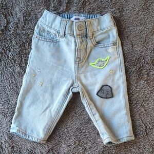 GAP Light Blue Kids Jeans with Star Wars Patches